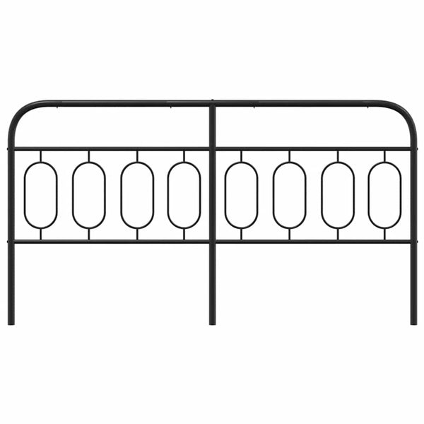Schwarzes Metall Kopfteil 183 cm