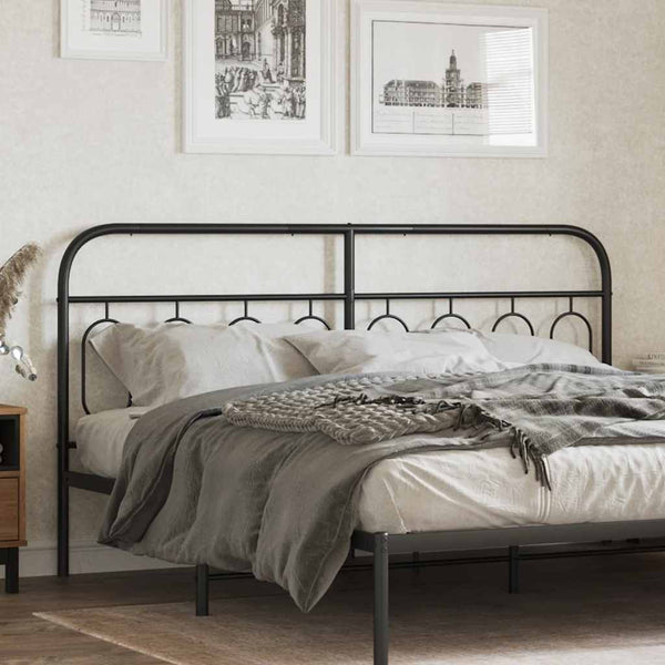 Schwarzes Metall Kopfteil 193 cm
