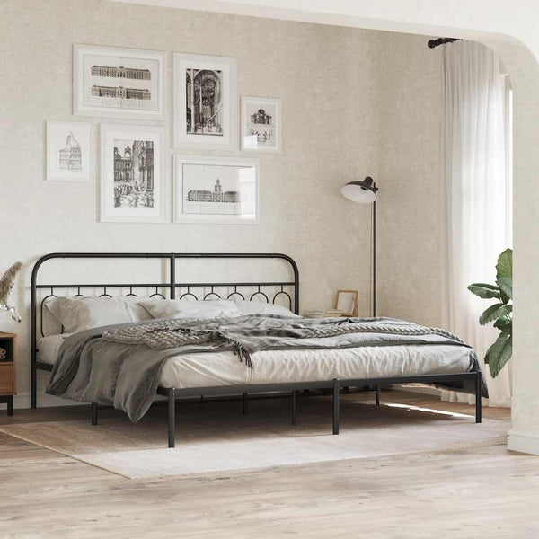 Schwarzes Metall Kopfteil 200 cm