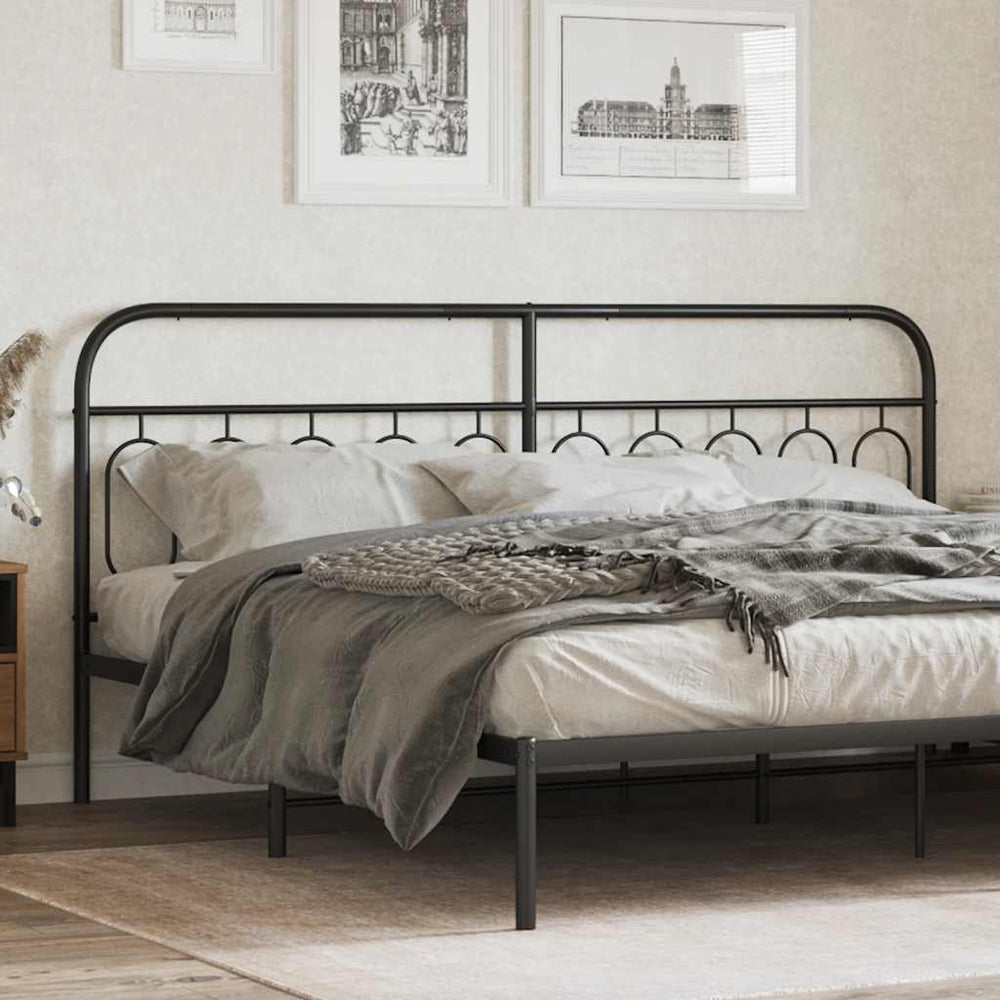 Schwarzes Metall Kopfteil 200 cm
