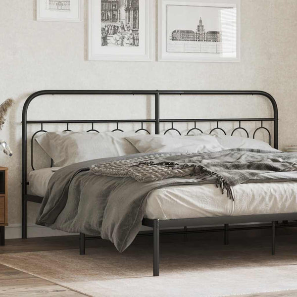 Schwarzes Metall Kopfteil 200 cm