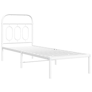 Metallbett Weiß 75x190 cm ohne Matratze