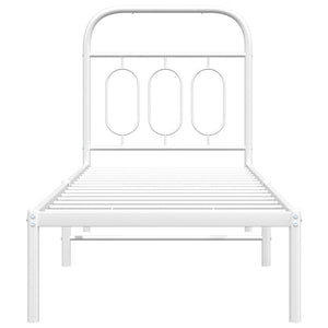 Metallbett Weiß 75x190 cm ohne Matratze