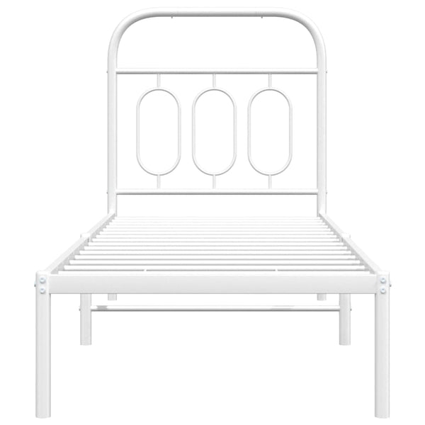 Metallbett Weiß 75x190 cm ohne Matratze