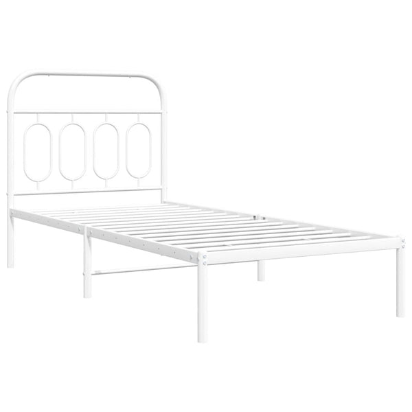 Bettgestell Metall Weiß 90x190 cm