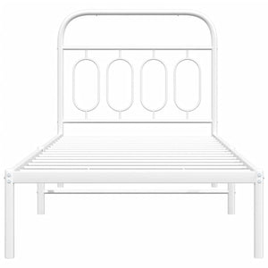 Bettgestell Metall Weiß 90x190 cm