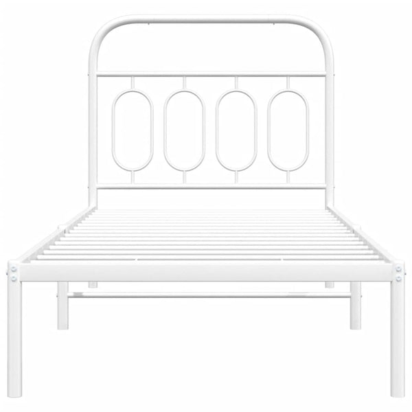 Bettgestell Metall Weiß 90x190 cm