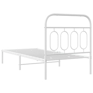 Bettgestell Metall Weiß 90x190 cm