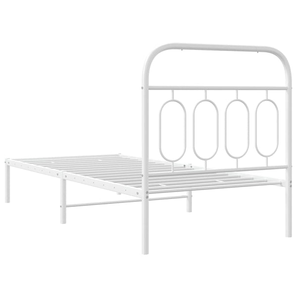 Bettgestell Metall Weiß 90x190 cm