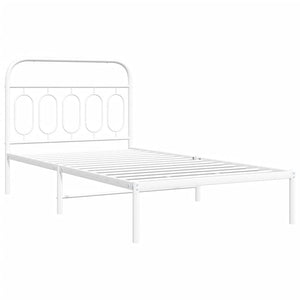 Bettgestell Metall Weiß 100x190 cm