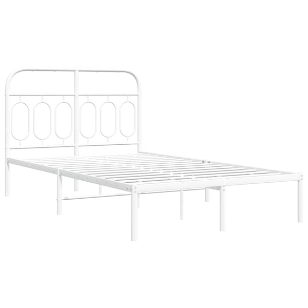 Bettgestell Metall Weiß 120x190 cm