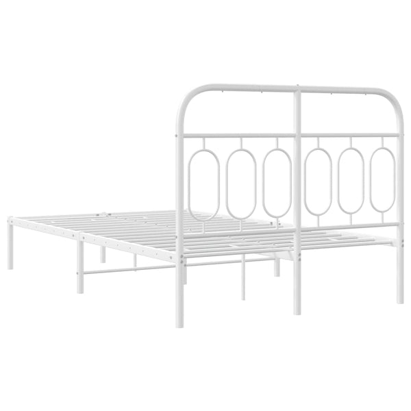 Bettgestell Metall Weiß 120x190 cm