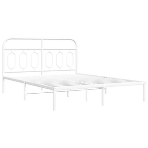 Bettgestell Metall Weiß 135x190 cm
