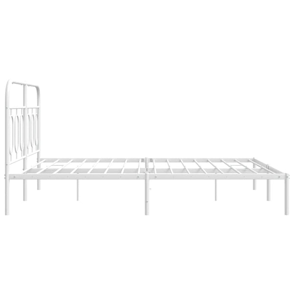 Bettgestell Metall Weiß 135x190 cm