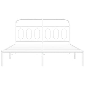 Bettgestell Metall Weiß 140x190 cm