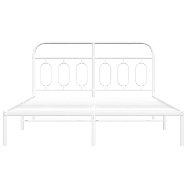 Bettgestell Metall Weiß 140x190 cm