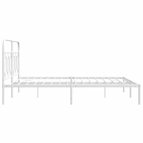 Bettgestell Metall Weiß 140x190 cm