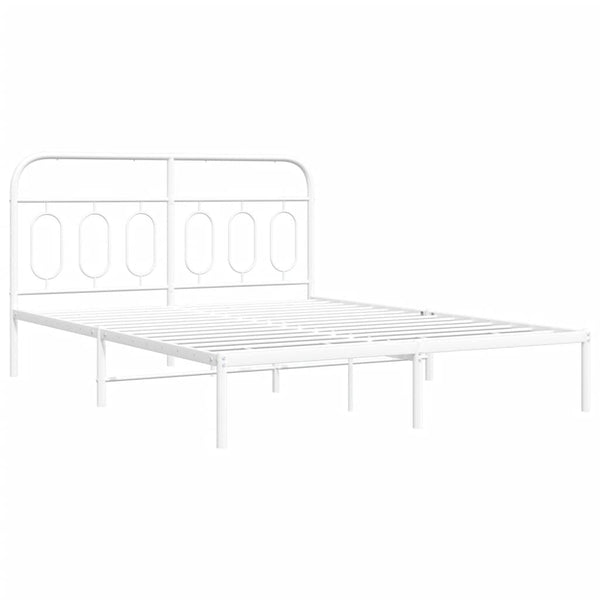 Bettgestell Metall Weiß 140x200 cm