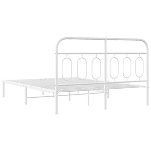 Bettgestell Metall Weiß 150x200 cm