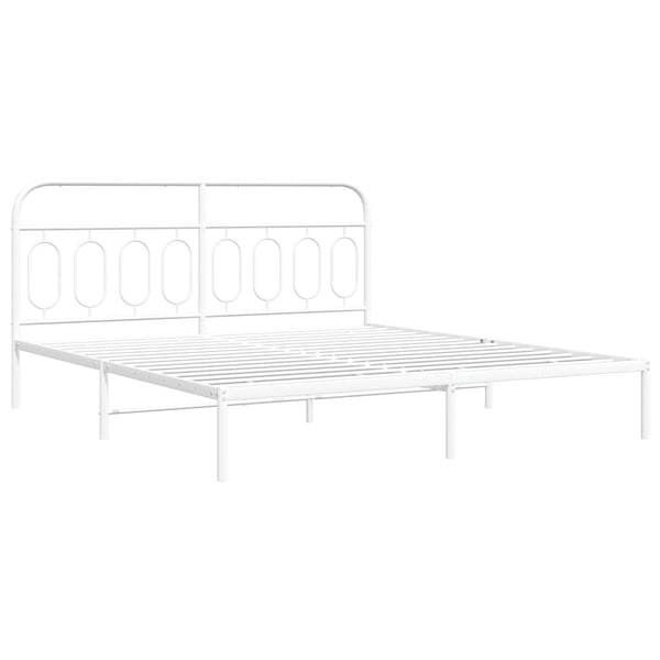 Bettgestell Metall Weiß 180x200 cm
