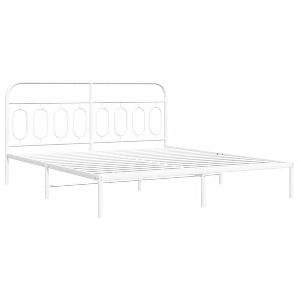 Metallbettgestell Weiß 193x203 cm