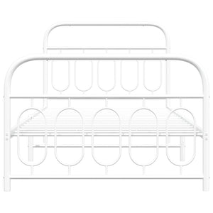 Metallbettgestell Weiß 107x203 cm