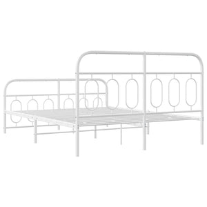 Bettgestell Metall Weiß 140x200 cm