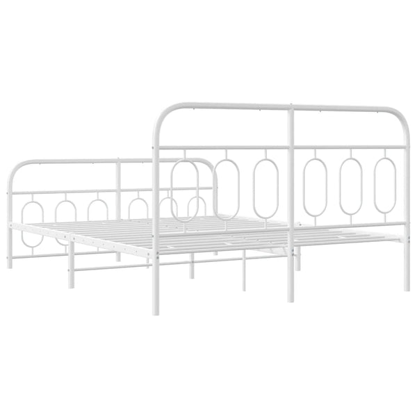Bettgestell Metall Weiß 140x200 cm
