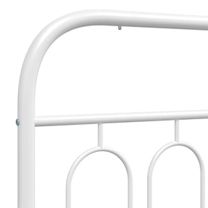 Bettgestell Metall Weiß 150x200 cm