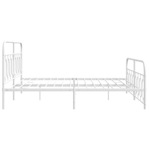 Metallbettgestell Weiß 183x213 cm