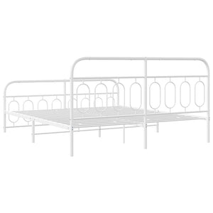 Metallbettgestell Weiß 183x213 cm