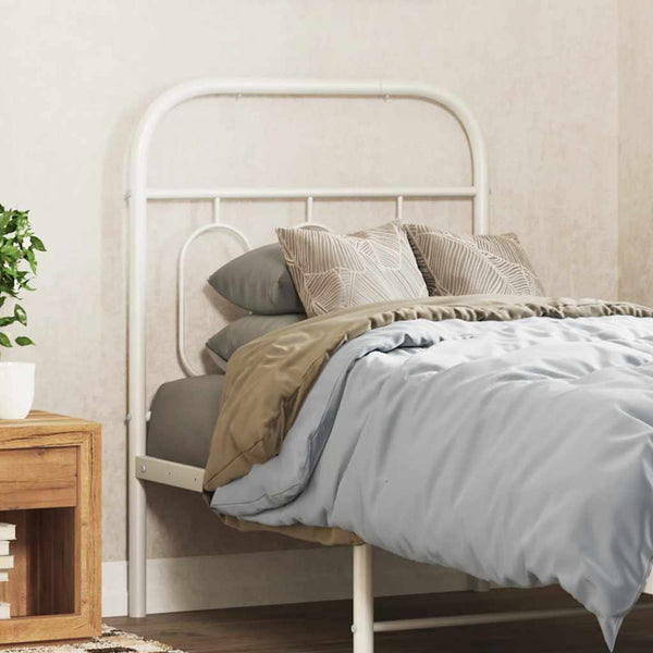 Weißes Metall Kopfteil 75 cm