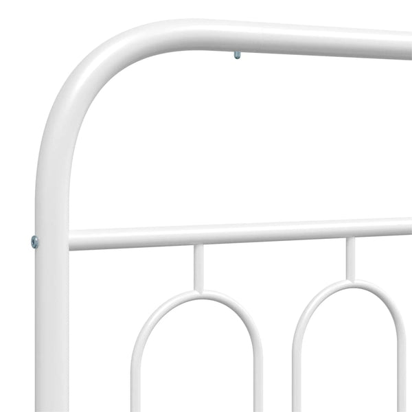 Weißes Metall Kopfteil 80 cm