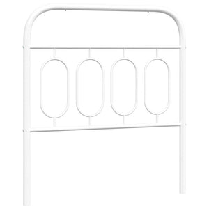 Ersatz-Kopfteil Metall Weiß 90 cm