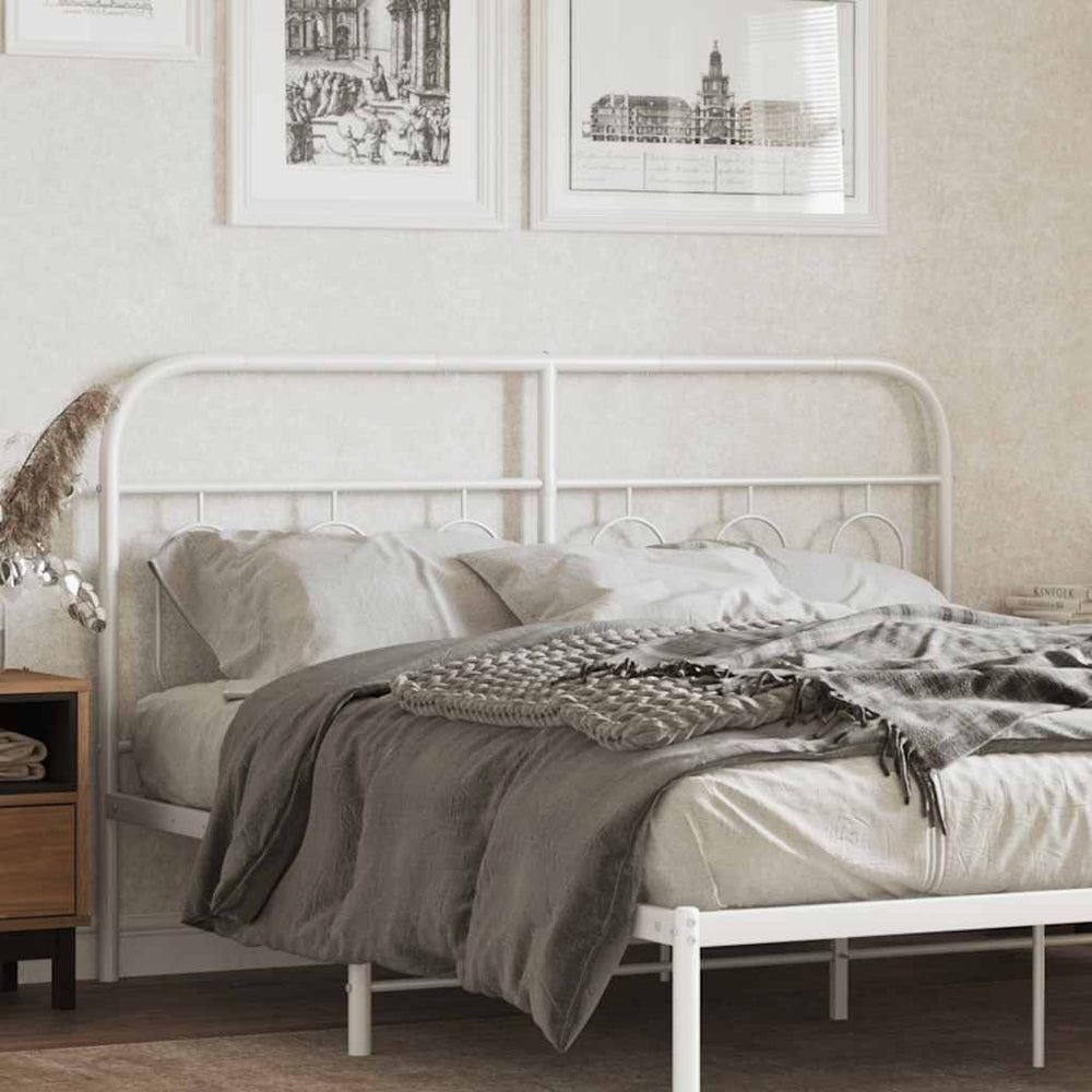 Weißes Metall Kopfteil 150 cm
