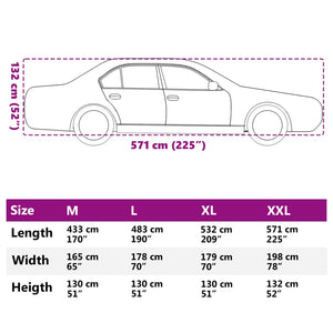 Autoabdeckung Limousine Silber XXL