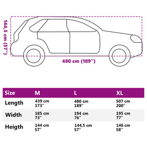 SUV Autoabdeckung Silber L
