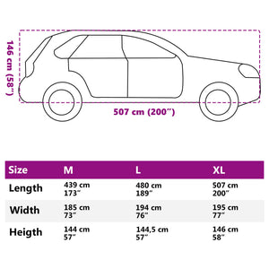 SUV Autoabdeckung Silber XL