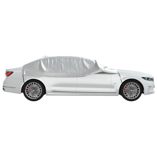 Auto Halbgarage mit Haken Silber L