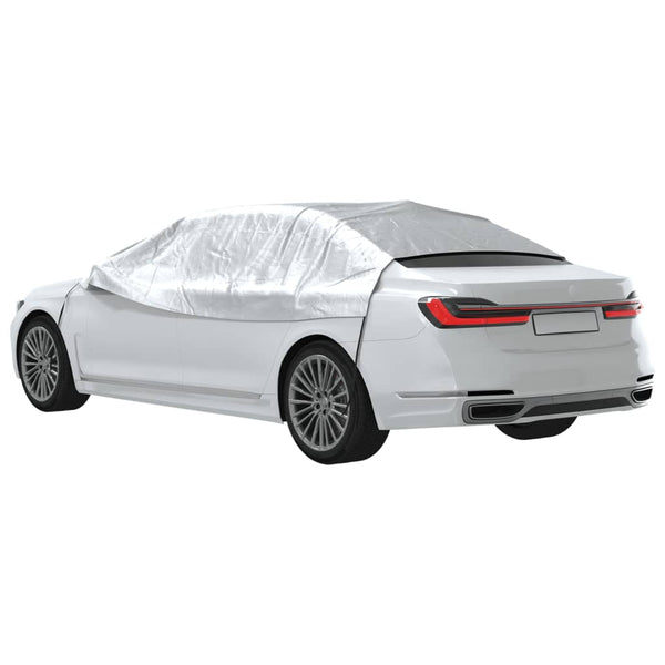 Auto Halbgarage mit Haken Silber L