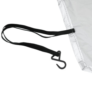 Auto Halbgarage mit Haken Silber L
