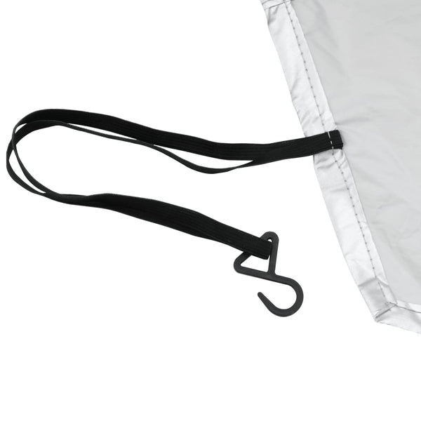 Auto Halbgarage mit Haken Silber L