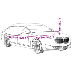 Auto Halbgarage Silber XL
