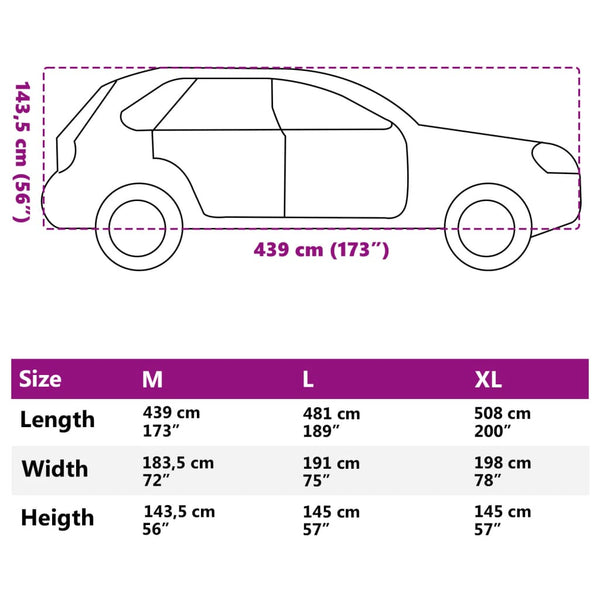 SUV Autoabdeckung Grau M