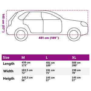 SUV Autoabdeckung Grau L