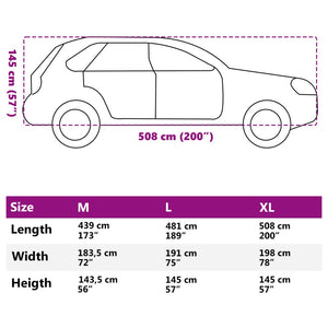 SUV Autoabdeckung XL Grau Vliesstoff