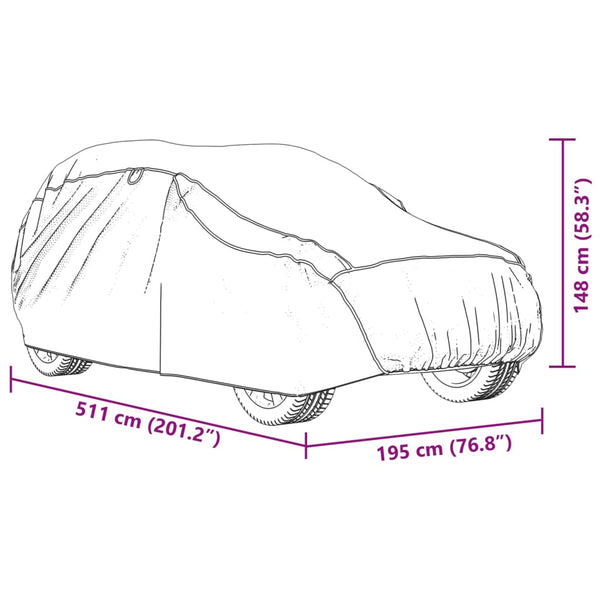 SUV Autoabdeckung Hagelschutz XL Grau/Silbern