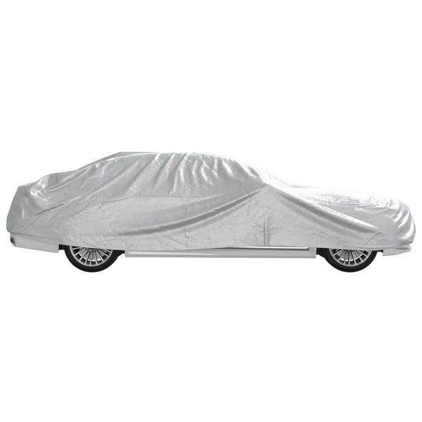 vidaXL Housse de voiture pour berline avec sangles Boucle Argent Taille XL PEVA