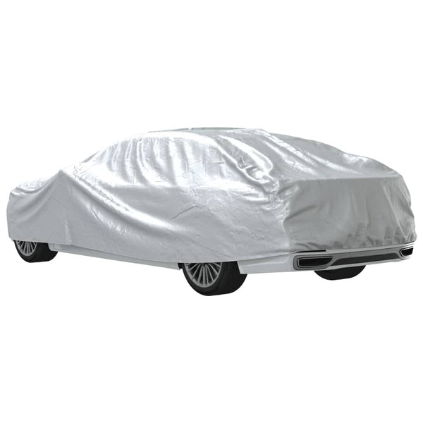 vidaXL Housse de voiture pour berline avec sangles Boucle Argent Taille XL PEVA