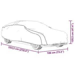 vidaXL Housse de voiture pour berline avec sangles Boucle Argent Taille XL PEVA